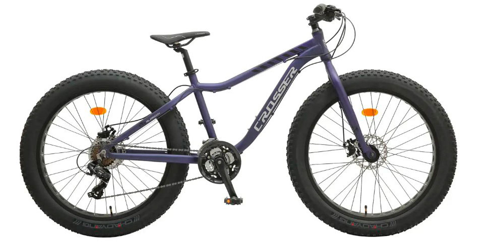 Фотографія Велосипед Crosser Fat Bike ST 26" (2021) розмір S, Фіолетовий